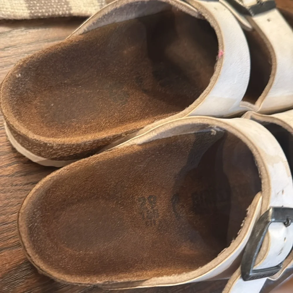 Birkenstock Arizona Kids Size 29 11-11.5 White Sandals Double Strap